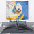 Somalia Christmas Tapestry with Santa Cheetah Christmas Tree Village Scene and Festive Snowflake - Wonder Print Shop