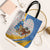 Somalia Christmas Tote Bag with Santa Cheetah Christmas Tree Village Scene and Festive Snowflake - Wonder Print Shop