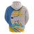 Somalia Christmas Zip Hoodie with Santa Cheetah Christmas Tree Village Scene and Festive Snowflake - Wonder Print Shop