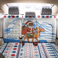 Somalia Christmas Back Car Seat Cover with Santa on Camel Christmas Tree Ornaments Candy Canes and Snowflake - Wonder Print Shop