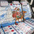 Somalia Christmas Back Car Seat Cover with Santa on Camel Christmas Tree Ornaments Candy Canes and Snowflake - Wonder Print Shop