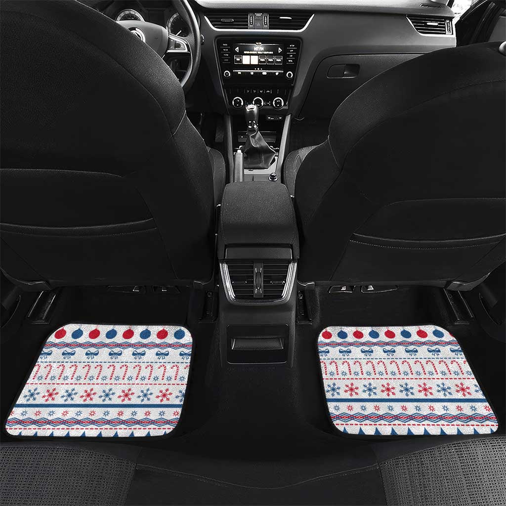 Somalia Christmas Car Mats with Santa on Camel Christmas Tree Ornaments Candy Canes and Snowflake - Wonder Print Shop