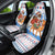 Somalia Christmas Car Seat Cover with Santa on Camel Christmas Tree Ornaments Candy Canes and Snowflake - Wonder Print Shop