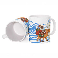 Somalia Christmas Ceramic Mug with Santa on Camel Christmas Tree Ornaments Candy Canes and Snowflake - Wonder Print Shop