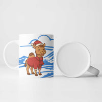 Somalia Christmas Ceramic Mug with Santa on Camel Christmas Tree Ornaments Candy Canes and Snowflake - Wonder Print Shop
