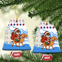 Somalia Christmas Ceramic Ornament with Santa on Camel Christmas Tree Ornaments Candy Canes and Snowflake - Wonder Print Shop