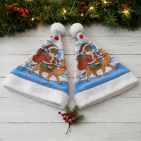 Somalia Christmas Santa Hat with Santa on Camel Christmas Tree Ornaments Candy Canes and Snowflake - Wonder Print Shop