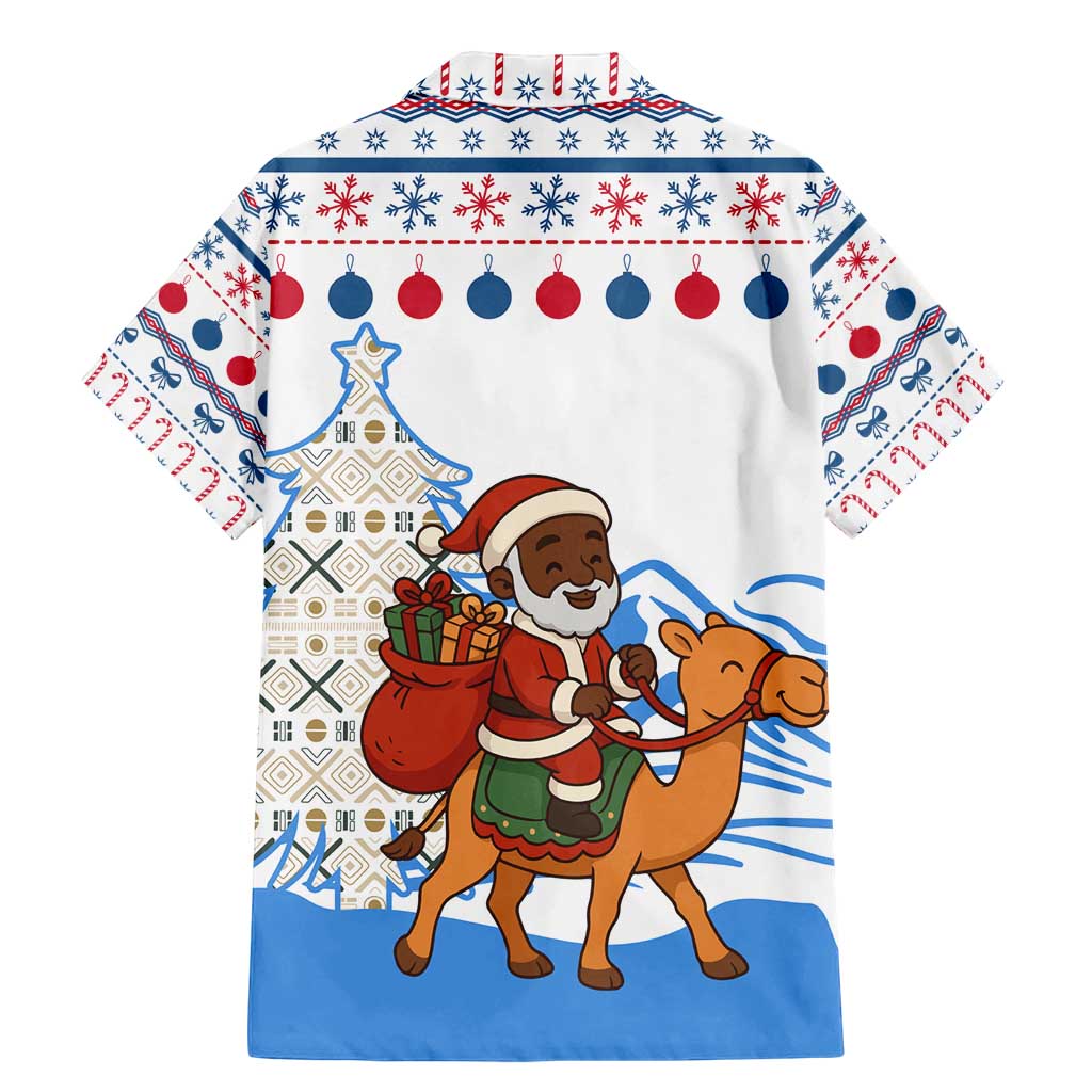 Somalia Christmas Family Matching Mermaid Dress and Hawaiian Shirt with Santa on Camel Christmas Tree Ornaments Candy Canes and Snowflake - Wonder Print Shop