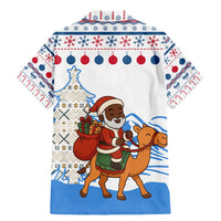 Somalia Christmas Family Matching Mermaid Dress and Hawaiian Shirt with Santa on Camel Christmas Tree Ornaments Candy Canes and Snowflake - Wonder Print Shop