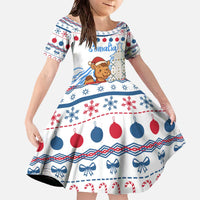 Somalia Christmas Family Matching Off The Shoulder Long Sleeve Dress and Hawaiian Shirt with Santa on Camel Christmas Tree Ornaments Candy Canes and Snowflake - Wonder Print Shop