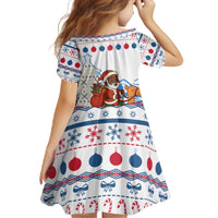 Somalia Christmas Family Matching Off The Shoulder Long Sleeve Dress and Hawaiian Shirt with Santa on Camel Christmas Tree Ornaments Candy Canes and Snowflake - Wonder Print Shop