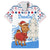 Somalia Christmas Family Matching Off Shoulder Short Dress and Hawaiian Shirt with Santa on Camel Christmas Tree Ornaments Candy Canes and Snowflake - Wonder Print Shop