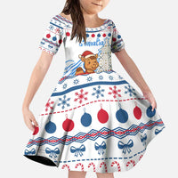 Somalia Christmas Family Matching Puletasi and Hawaiian Shirt with Santa on Camel Christmas Tree Ornaments Candy Canes and Snowflake - Wonder Print Shop