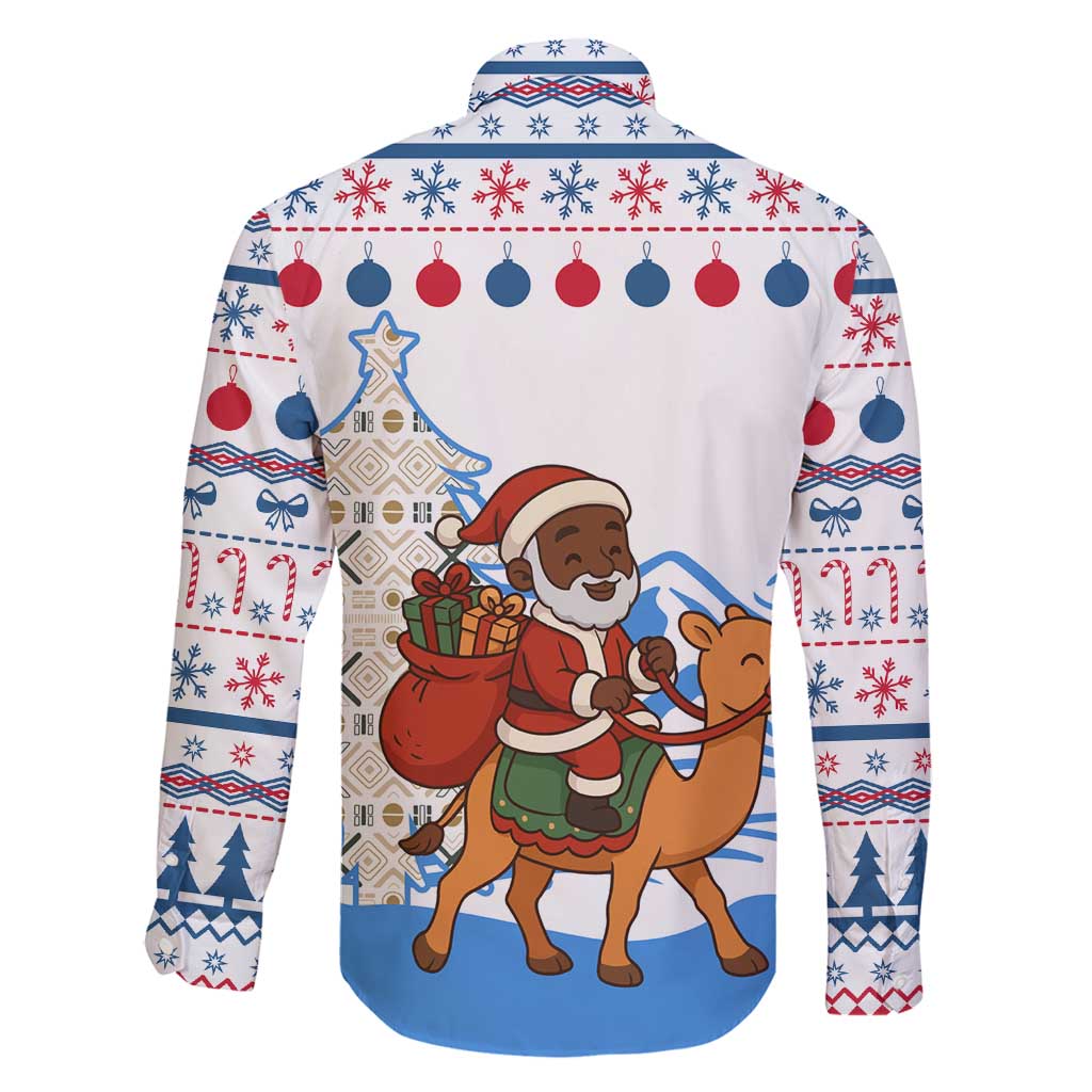 Somalia Christmas Family Matching Puletasi and Hawaiian Shirt with Santa on Camel Christmas Tree Ornaments Candy Canes and Snowflake - Wonder Print Shop