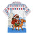 Somalia Christmas Family Matching Short Sleeve Bodycon Dress and Hawaiian Shirt with Santa on Camel Christmas Tree Ornaments Candy Canes and Snowflake - Wonder Print Shop