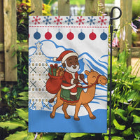 Somalia Christmas Garden Flag with Santa on Camel Christmas Tree Ornaments Candy Canes and Snowflake - Wonder Print Shop
