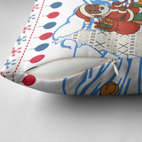 Somalia Christmas Pillow Cover with Santa on Camel Christmas Tree Ornaments Candy Canes and Snowflake - Wonder Print Shop