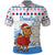 Somalia Christmas Polo Shirt with Santa on Camel Christmas Tree Ornaments Candy Canes and Snowflake - Wonder Print Shop