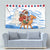 Somalia Christmas Tapestry with Santa on Camel Christmas Tree Ornaments Candy Canes and Snowflake - Wonder Print Shop
