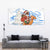 Somalia Christmas Tapestry with Santa on Camel Christmas Tree Ornaments Candy Canes and Snowflake - Wonder Print Shop