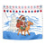 Somalia Christmas Tapestry with Santa on Camel Christmas Tree Ornaments Candy Canes and Snowflake - Wonder Print Shop