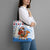 Somalia Christmas Tote Bag with Santa on Camel Christmas Tree Ornaments Candy Canes and Snowflake - Wonder Print Shop