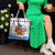 Somalia Christmas Tote Bag with Santa on Camel Christmas Tree Ornaments Candy Canes and Snowflake - Wonder Print Shop
