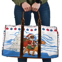 Somalia Christmas Travel Bag with Santa on Camel Christmas Tree Ornaments Candy Canes and Snowflake - Wonder Print Shop