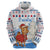 Somalia Christmas Zip Hoodie with Santa on Camel Christmas Tree Ornaments Candy Canes and Snowflake - Wonder Print Shop