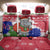 Gambia Christmas Back Car Seat Cover with Santa Hippo National Coat of Arms Snowflakes and Festive Holiday - Wonder Print Shop