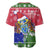 Gambia Christmas Baseball Jersey with Santa Hippo National Coat of Arms Snowflakes and Festive Holiday - Wonder Print Shop