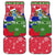Gambia Christmas Car Mats with Santa Hippo National Coat of Arms Snowflakes and Festive Holiday - Wonder Print Shop