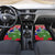 Gambia Christmas Car Mats with Santa Hippo National Coat of Arms Snowflakes and Festive Holiday - Wonder Print Shop