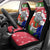 Gambia Christmas Car Seat Cover with Santa Hippo National Coat of Arms Snowflakes and Festive Holiday - Wonder Print Shop