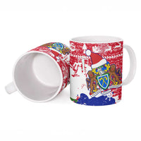 Gambia Christmas Ceramic Mug with Santa Hippo National Coat of Arms Snowflakes and Festive Holiday - Wonder Print Shop