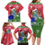 Gambia Christmas Family Matching Long Sleeve Bodycon Dress and Hawaiian Shirt with Santa Hippo National Coat of Arms Snowflakes and Festive Holiday - Wonder Print Shop