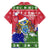 Gambia Christmas Family Matching Off The Shoulder Long Sleeve Dress and Hawaiian Shirt with Santa Hippo National Coat of Arms Snowflakes and Festive Holiday - Wonder Print Shop