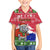 Gambia Christmas Family Matching Off The Shoulder Long Sleeve Dress and Hawaiian Shirt with Santa Hippo National Coat of Arms Snowflakes and Festive Holiday - Wonder Print Shop