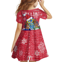 Gambia Christmas Family Matching Off Shoulder Maxi Dress and Hawaiian Shirt with Santa Hippo National Coat of Arms Snowflakes and Festive Holiday - Wonder Print Shop