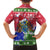 Gambia Christmas Family Matching Off Shoulder Short Dress and Hawaiian Shirt with Santa Hippo National Coat of Arms Snowflakes and Festive Holiday - Wonder Print Shop