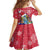 Gambia Christmas Family Matching Off Shoulder Short Dress and Hawaiian Shirt with Santa Hippo National Coat of Arms Snowflakes and Festive Holiday - Wonder Print Shop