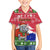 Gambia Christmas Family Matching Off Shoulder Short Dress and Hawaiian Shirt with Santa Hippo National Coat of Arms Snowflakes and Festive Holiday - Wonder Print Shop