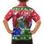 Gambia Christmas Family Matching Short Sleeve Bodycon Dress and Hawaiian Shirt with Santa Hippo National Coat of Arms Snowflakes and Festive Holiday - Wonder Print Shop
