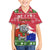 Gambia Christmas Family Matching Short Sleeve Bodycon Dress and Hawaiian Shirt with Santa Hippo National Coat of Arms Snowflakes and Festive Holiday - Wonder Print Shop