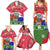 Gambia Christmas Family Matching Summer Maxi Dress and Hawaiian Shirt with Santa Hippo National Coat of Arms Snowflakes and Festive Holiday - Wonder Print Shop