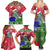Gambia Christmas Family Matching Summer Maxi Dress and Hawaiian Shirt with Santa Hippo National Coat of Arms Snowflakes and Festive Holiday - Wonder Print Shop
