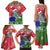 Gambia Christmas Family Matching Tank Maxi Dress and Hawaiian Shirt with Santa Hippo National Coat of Arms Snowflakes and Festive Holiday - Wonder Print Shop