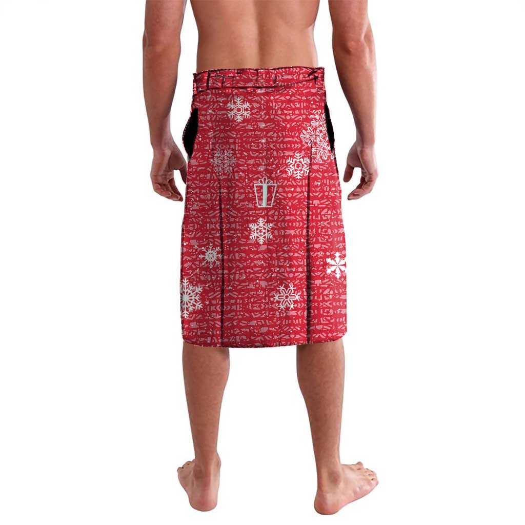 Gambia Christmas Lavalava with Santa Hippo National Coat of Arms Snowflakes and Festive Holiday - Wonder Print Shop