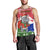 Gambia Christmas Men Tank Top with Santa Hippo National Coat of Arms Snowflakes and Festive Holiday - Wonder Print Shop