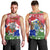 Gambia Christmas Men Tank Top with Santa Hippo National Coat of Arms Snowflakes and Festive Holiday - Wonder Print Shop